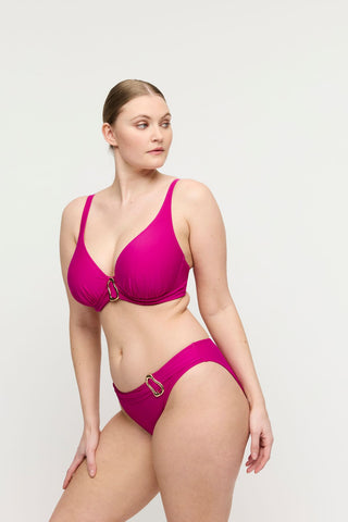 UVITA Deep Magenta Unterlegtes Bikini-Top tief.