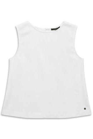 DAMENBLUSE OHNE ARM, weiß