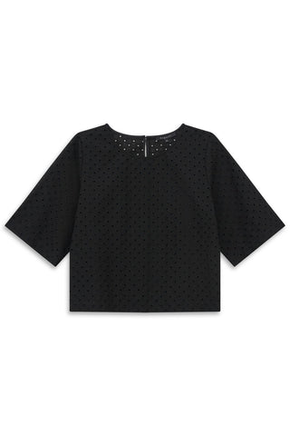 DAMENBLUSE 1/2 ART, schwarz