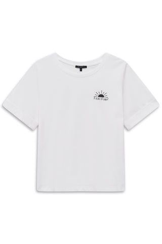 DAMEN T-SHIRT, weiß