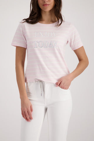 T-Shirt, french rose ringel