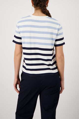 T-Shirt, marine ringel