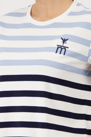 T-Shirt, marine ringel