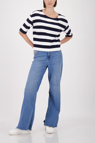Sweatshirt, marine ringel