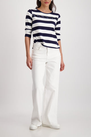 Sweatshirt, marine ringel