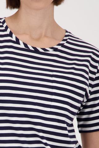 T-Shirt, marine ringel