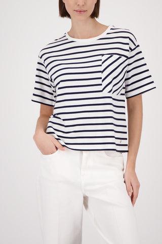 T-Shirt, marine ringel