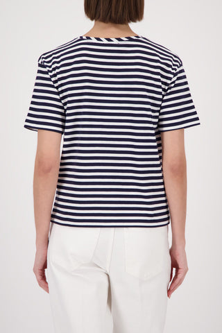 T-Shirt, marine ringel