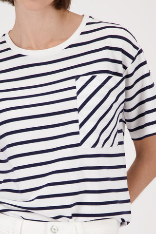 T-Shirt, marine ringel