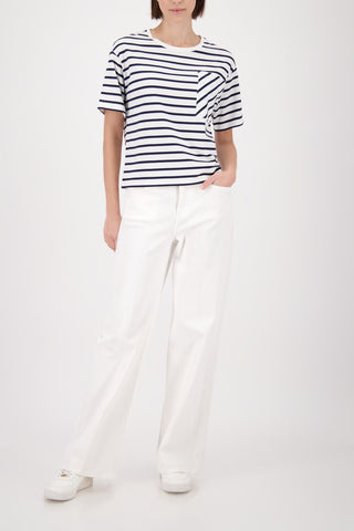T-Shirt, marine ringel
