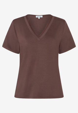 feminines Shirt mit V-Ausschnitt