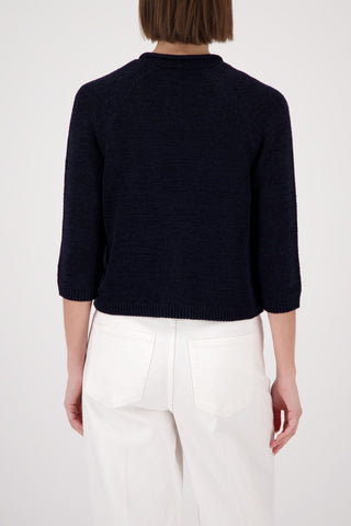 Strickjacke, marine