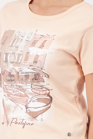 T-Shirt, summer peach