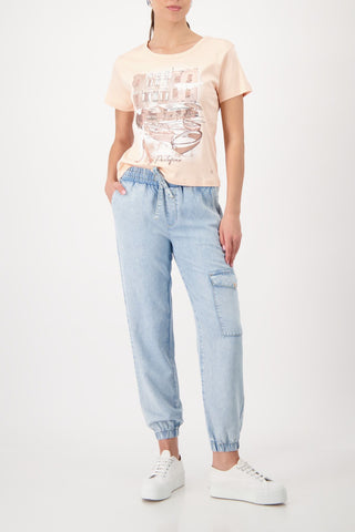 T-Shirt, summer peach