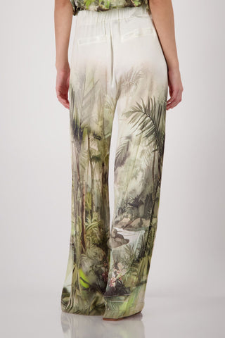 Hose, olive gemustert