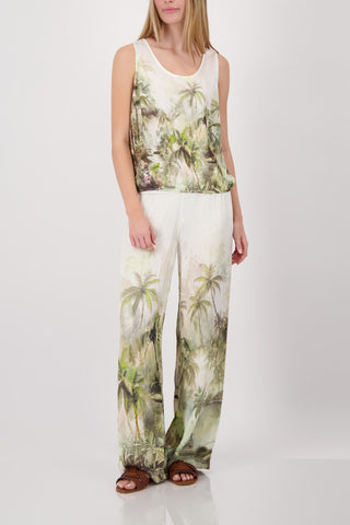 Hose, olive gemustert