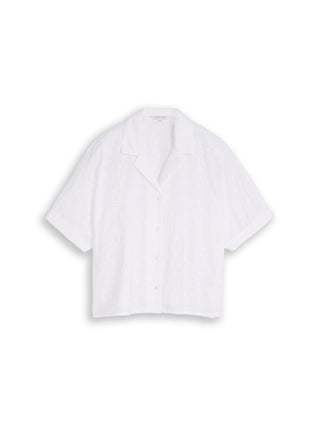 Oversized Bluse mit Lochstickerei
