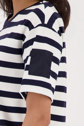 Kleid, marine ringel