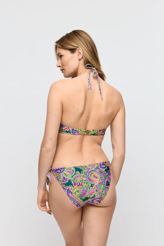 JOLISE Tropical Paisley Bikini Hüftslip mit Schnüren