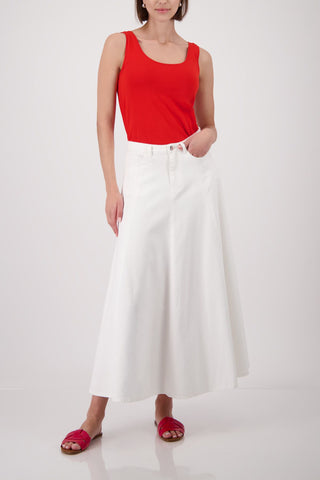 Top, coral red