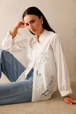 Bluse, cream