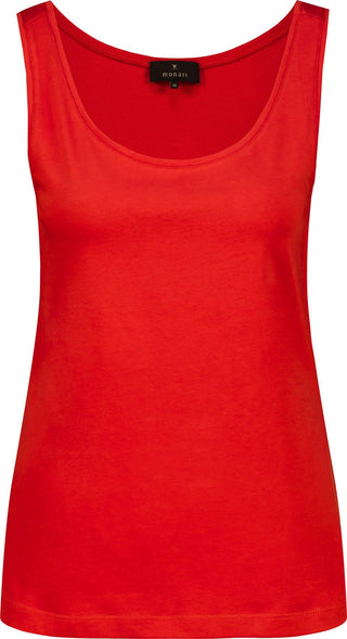 Top, coral red