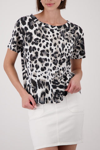 T-Shirt, coffee gemustert