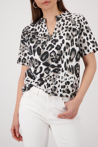 T-Shirt, coffee gemustert