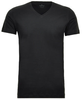 2 T-Shirt Doppelpack Bodyfit mit V-Ausschnitt