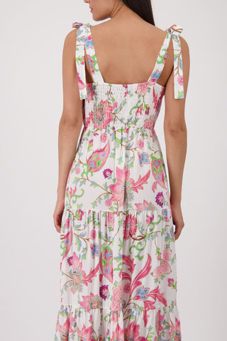 Kleid, champagne beige gemustert