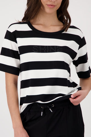 T-Shirt, schwarz ringel
