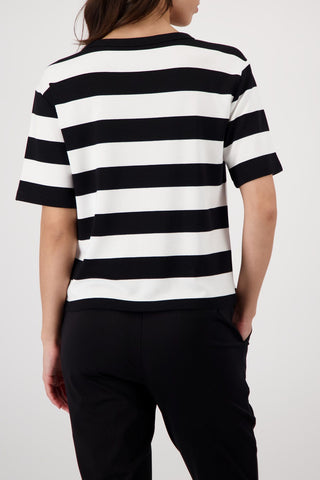 T-Shirt, schwarz ringel