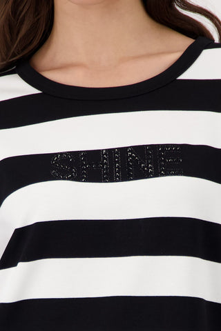 T-Shirt, schwarz ringel