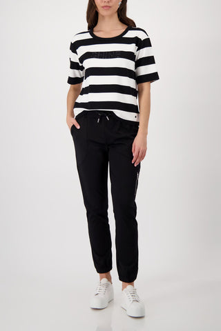 T-Shirt, schwarz ringel