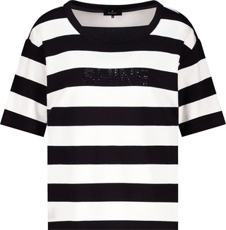 T-Shirt, schwarz ringel