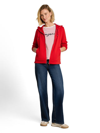 Hoodie Sweatjacke aus Scuba