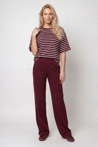 Sweatshirt, dark bordeaux ringel