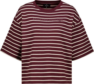 Sweatshirt, dark bordeaux ringel