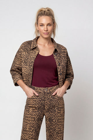 Jacke, brown sugar gemustert