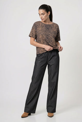 T-Shirt, brown sugar gemustert