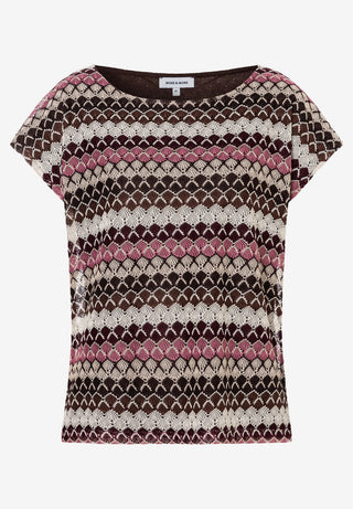 T-Shirt mit Wellen-Dessin