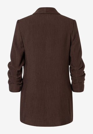 CV - PES Crinkle Blazer, espresso brown