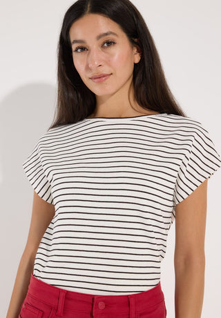 Streifenshirt mit Glanz