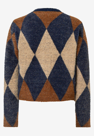 Argyle Cardigan, argyle knit