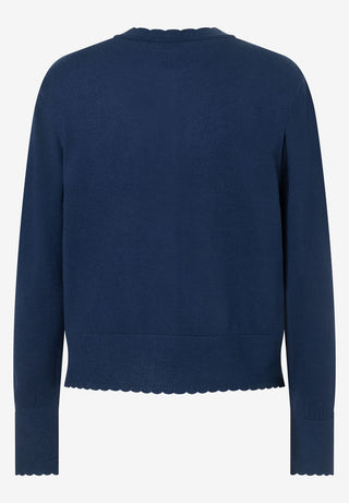Fine Knit Cardigan, classic blue