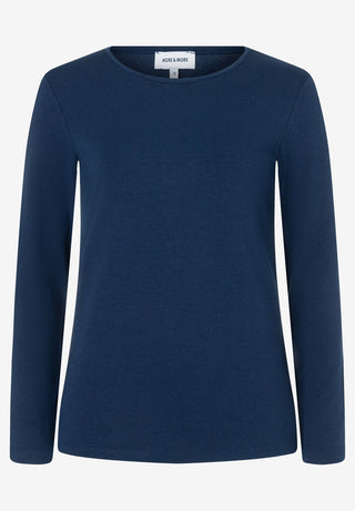 Longsleeve with Round Neck, classic blue