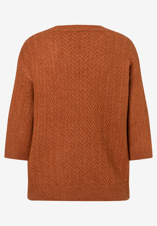 Pullover with Structure, cinnamon