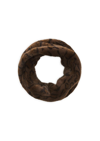 Loop aus Fake Fur mit Leo-Muster
