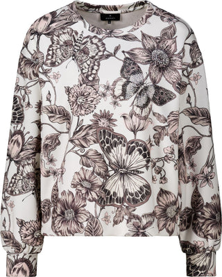 Sweatshirt, taupe gemustert