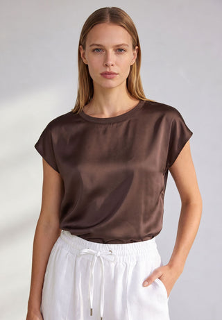 T-Shirt mit Satinfront